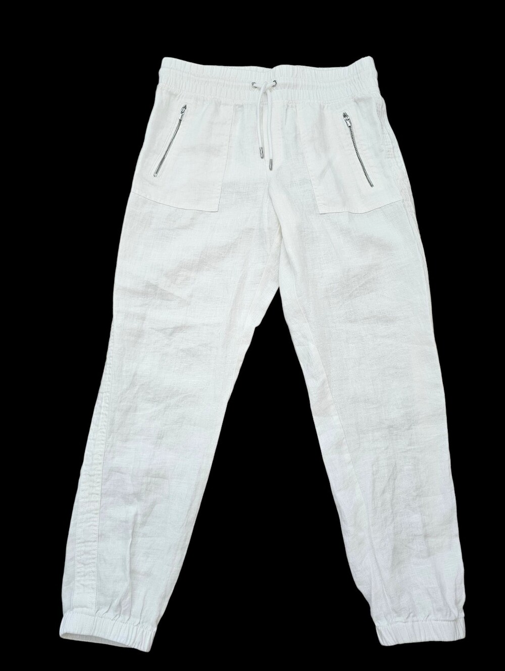 Athleta Cabo Linen Jogger Size 6 Off White Lightweight Coastal
